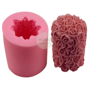 Molde cilindro de rosas