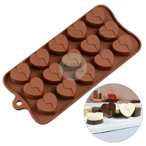 Molde corazones partidos