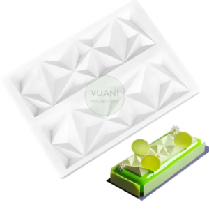 Molde Tableta Chocolate Diamante X2