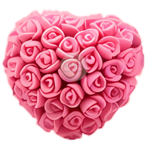 Molde corazón de rosas