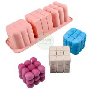 Molde cubos grandes 3 diseños