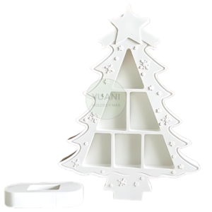 Molde árbol de navidad con base y divisiones