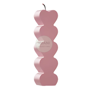 Molde columna de corazones grande