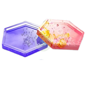 Molde posa vasos hexagonal