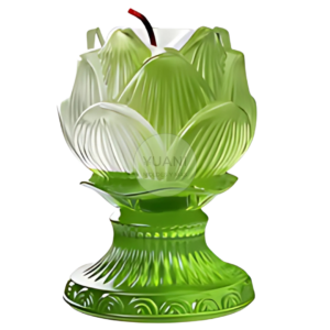 Molde porta velas flor de loto con pie