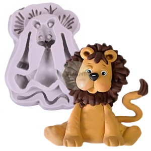 Molde león fondant