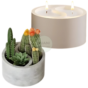 Molde maceta/porta velas ying-yang