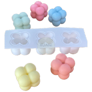 Molde cubo de burbujas chico x3