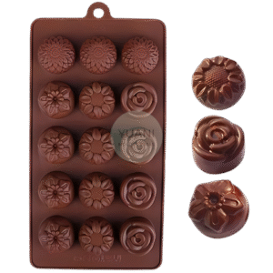Molde bombones flores