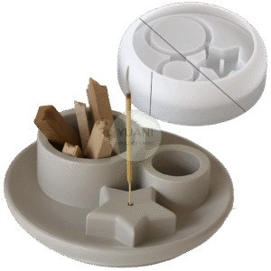 Molde platito porta velas porta incienso