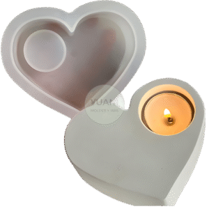 Molde porta velas corazón