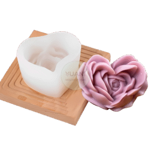 Molde corazón textura rosa