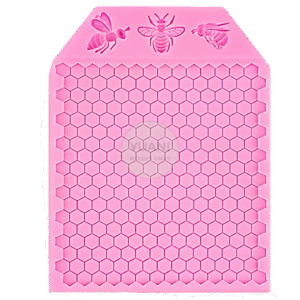 Placa textura panal y abejas