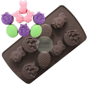 Molde canasto, huevo, conejo