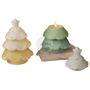 Molde porta velas/alhajero árbol de navidad