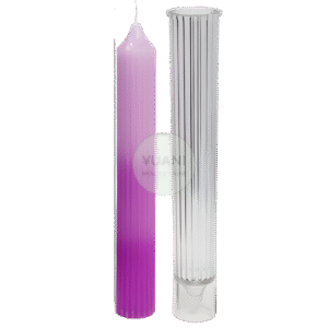Molde de acrílico vela cilíndrica acanalada