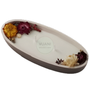 Molde porta velas ovalado mediano