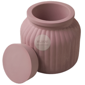 Molde recipiente/porta velas con tapa