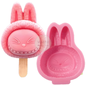 Molde paleta/vela labubu ojos cerrados