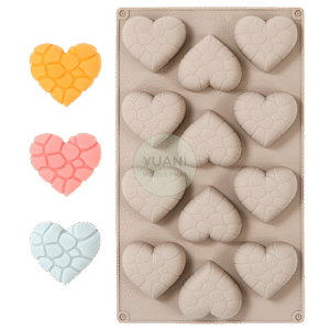 Molde corazones craquelados