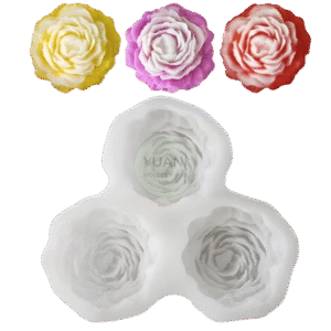 Molde peonías chicas x 3