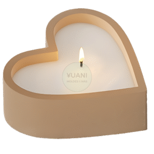 Molde porta velas corazón grande