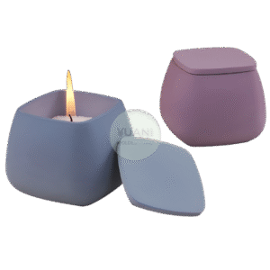 Molde porta velas cuadrado con tapa