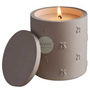 Molde porta velas apliques cerezas, con tapa