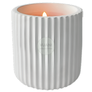 Molde porta velas acanalado con tapa