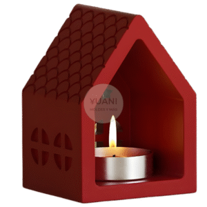 Molde porta velas casita