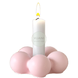 Molde porta velas burbujas