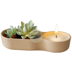 Molde porta velas/maceta doble