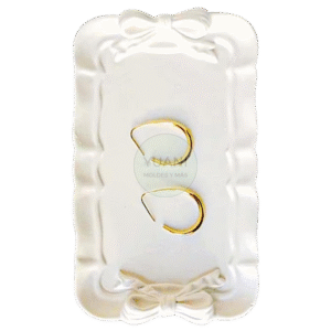 Molde bandeja rectangular con moño