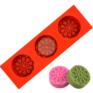 Molde mini jabones redondos x3