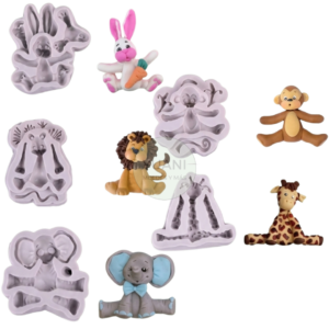 Set de moldes para fondant, animales