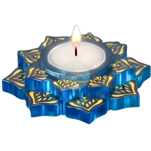 Molde porta velas flor de loto plano