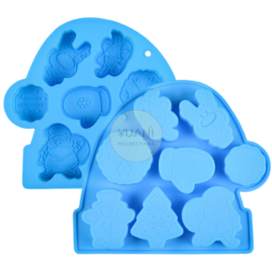 Molde gorro 8 figuras navideñas