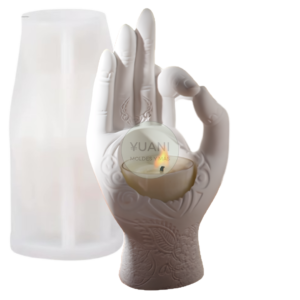 Molde portas velas mano buda