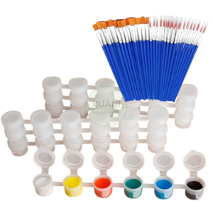 Set de tarritos para pintura y pinceles