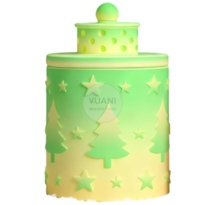 Molde porta velas navideño