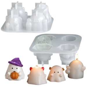 Molde fantasmas chicos x4